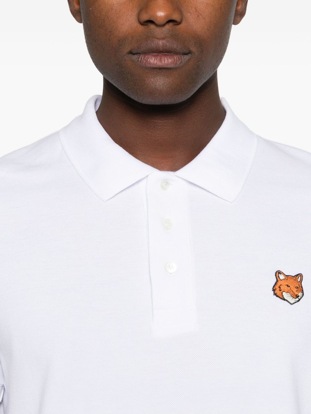 Maison Kitsuné Maison KitsunÃ© Fox Head cotton polo shirt