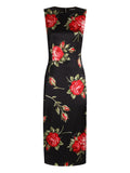 Dolce & Gabbana Roses bouquet print midi dress