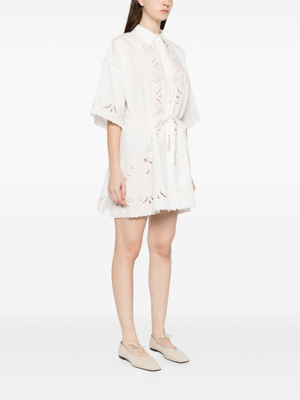 Forte Forte Embroidered cotton shirtdress