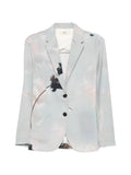 Sissiottostyle Printed single-breasted blazer jacket