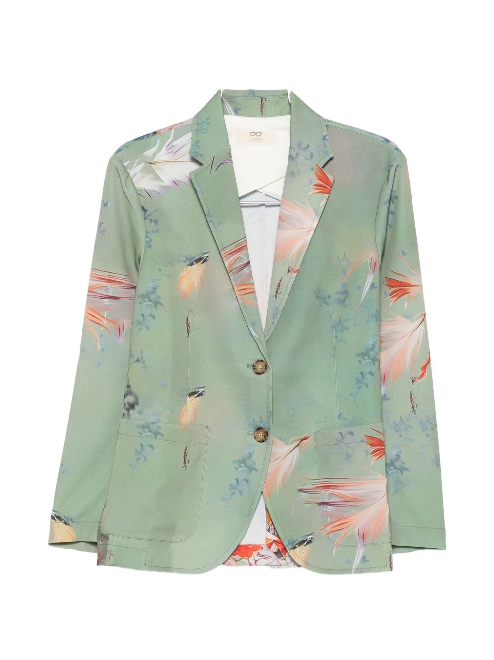 Sissiottostyle Printed single-breasted blazer jacket