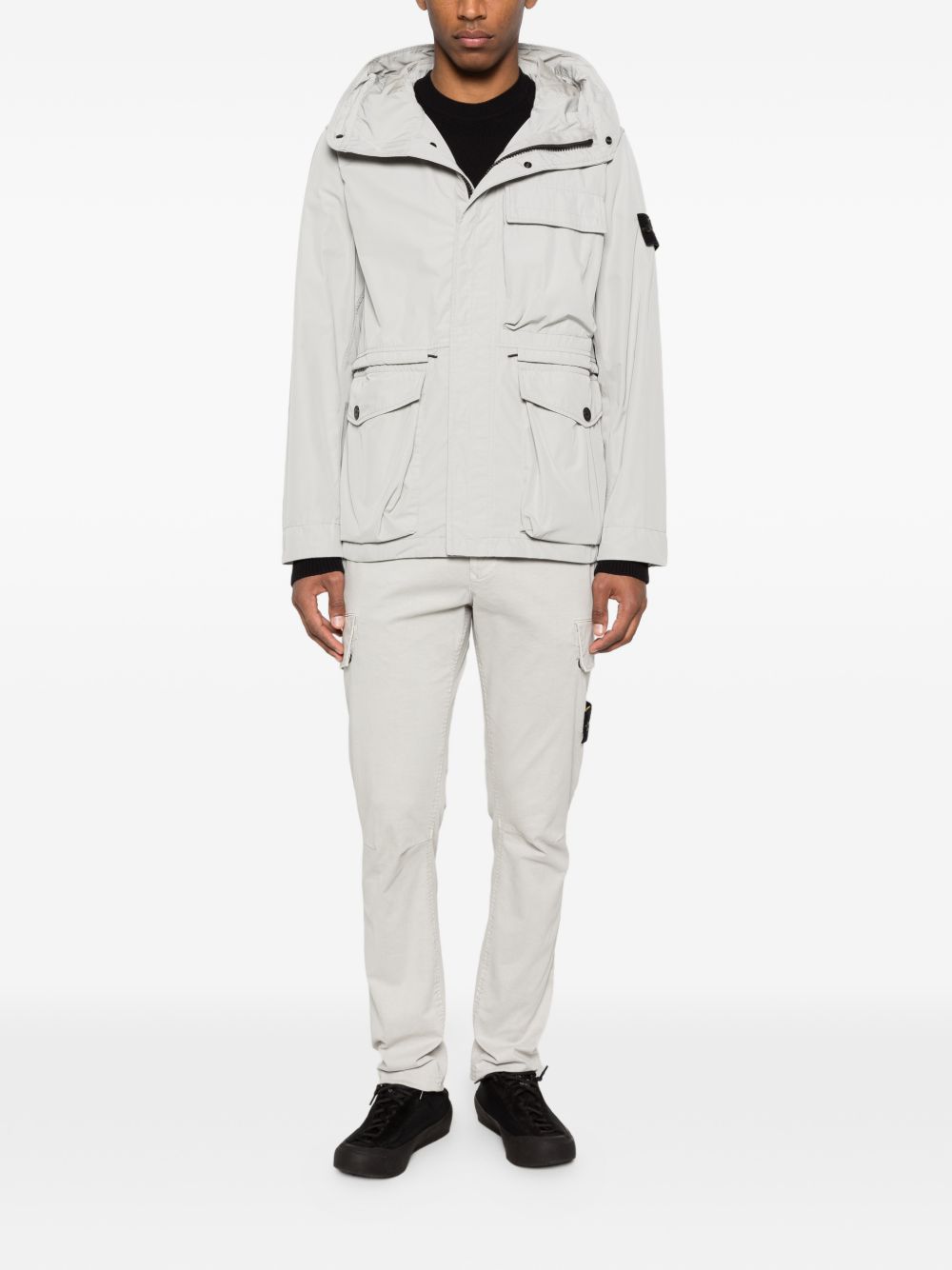 Stone Island Logo cotton crewneck sweater
