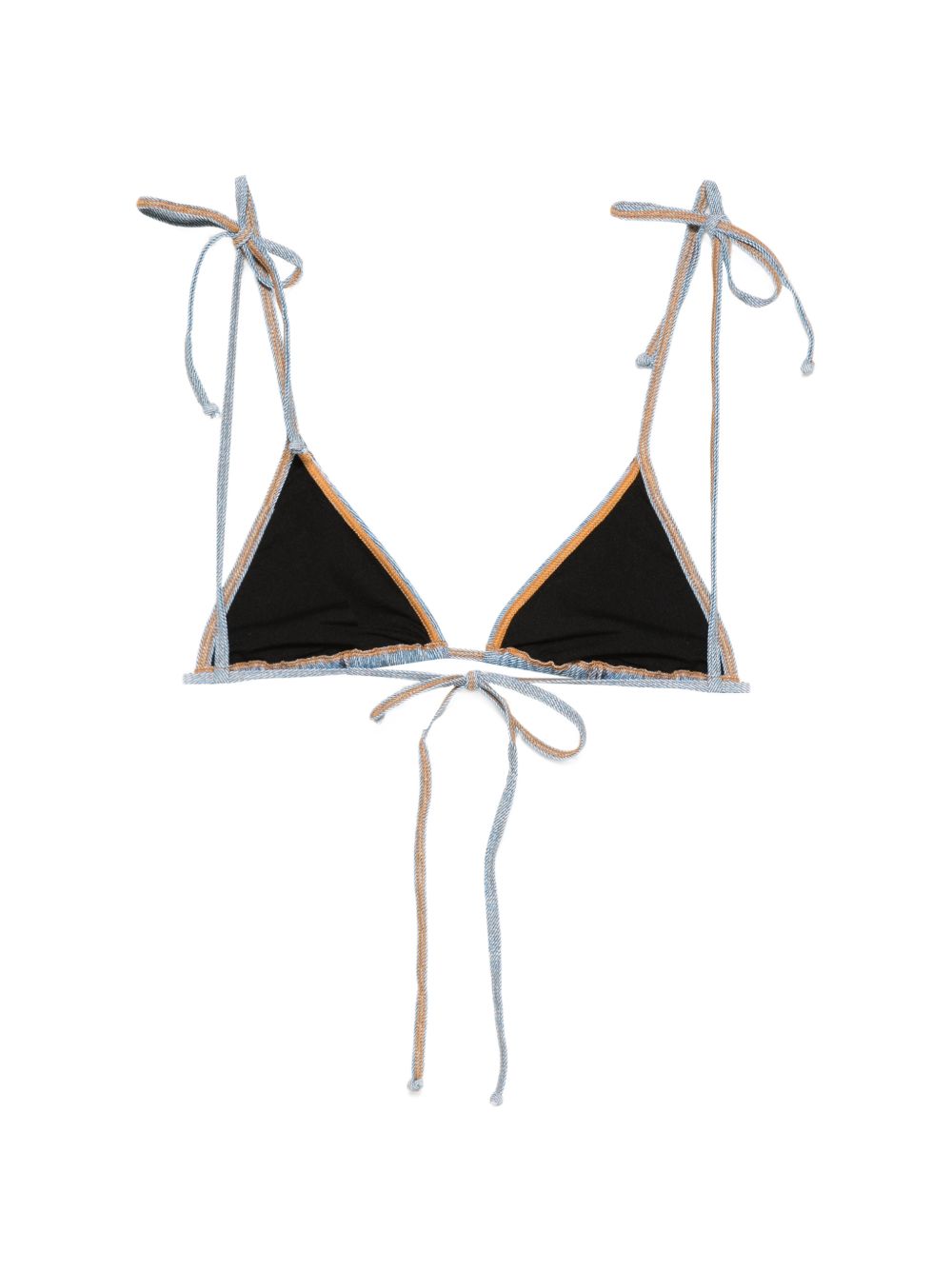 Diesel denim triangle bikini top.