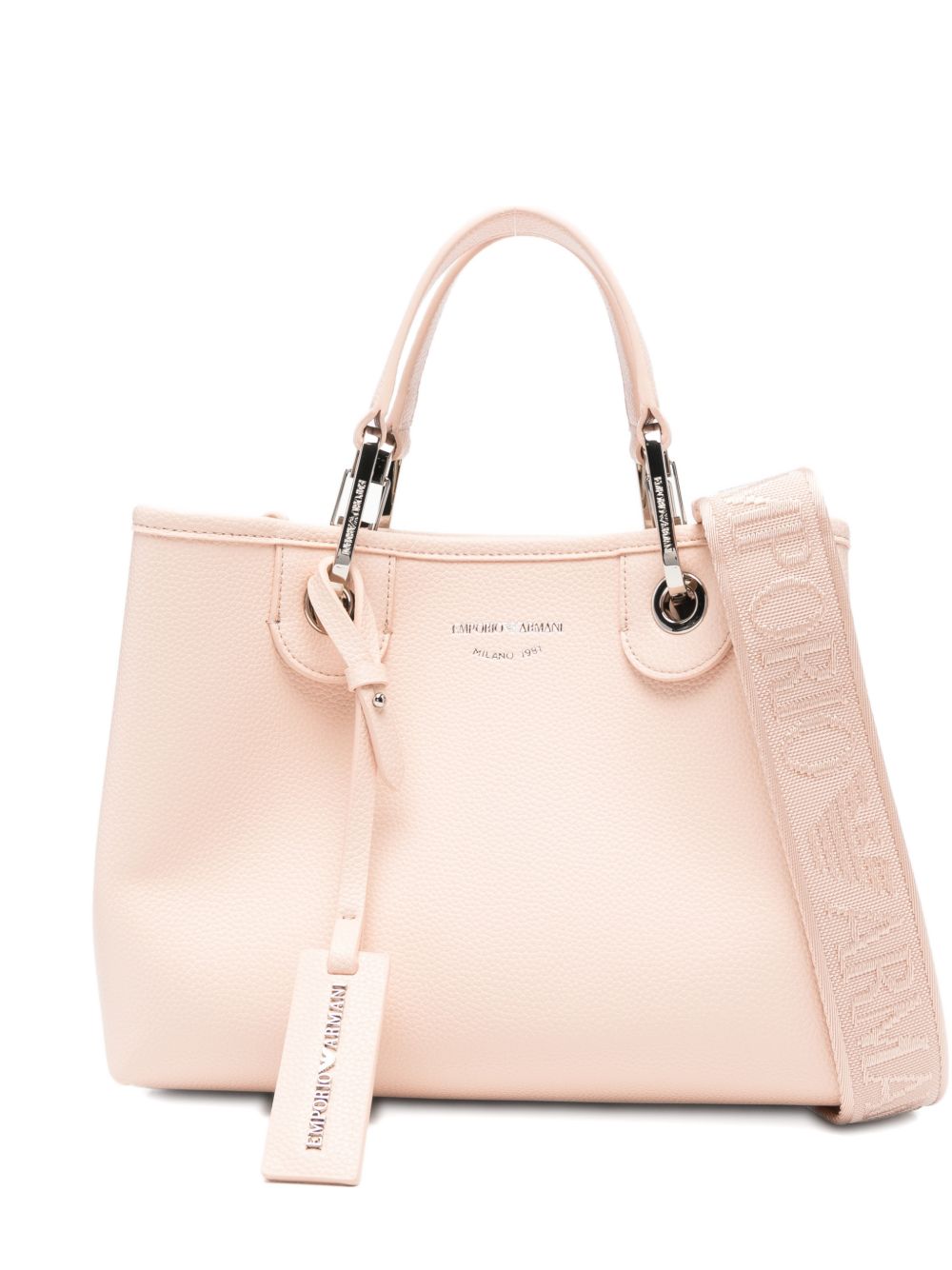 Emporio Armani Small Myea Shopper Bag With Deer Print