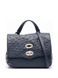 Zanellato Postina® Baby Bag In Cactus Blue Glass Blown Leather