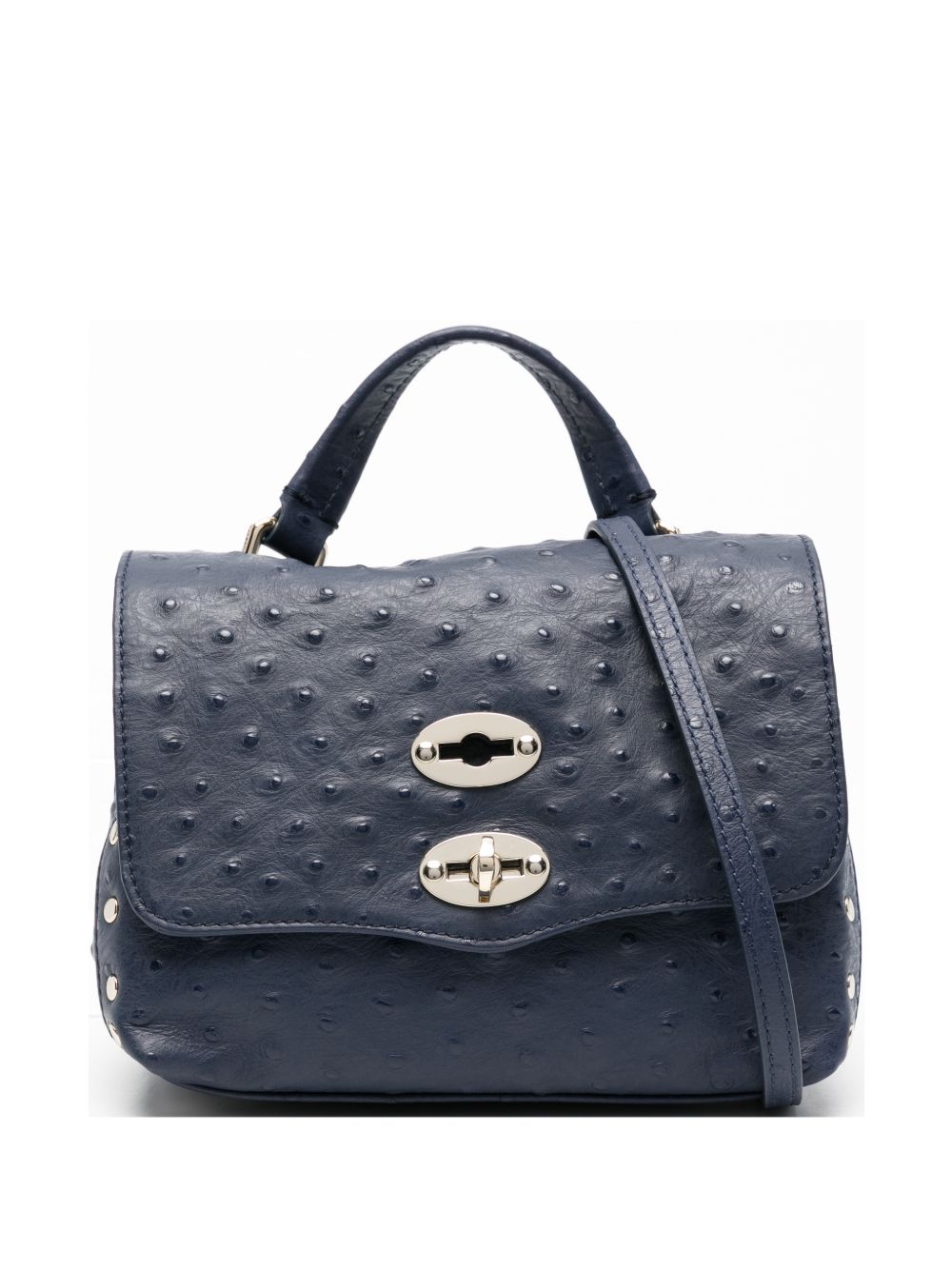 Zanellato Postina® Baby Bag In Cactus Blue Glass Blown Leather