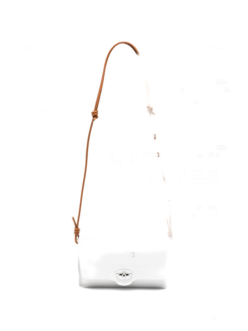 Zanellato Lettera® Small Bag In Hammered Grey Carrara Leather