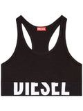 Diesel U-neck thin straps Logo gym bra