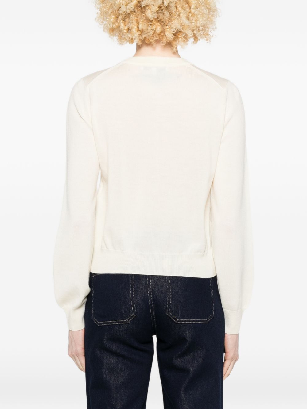 Maison Kitsuné Maison KitsunÃ© Baby Fox wool cardigan