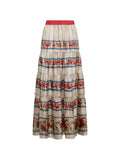 Pierre Louis Mascia Printed silk skirt