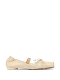 MM6 Maison Margiela Square-toe leather ballerina shoes