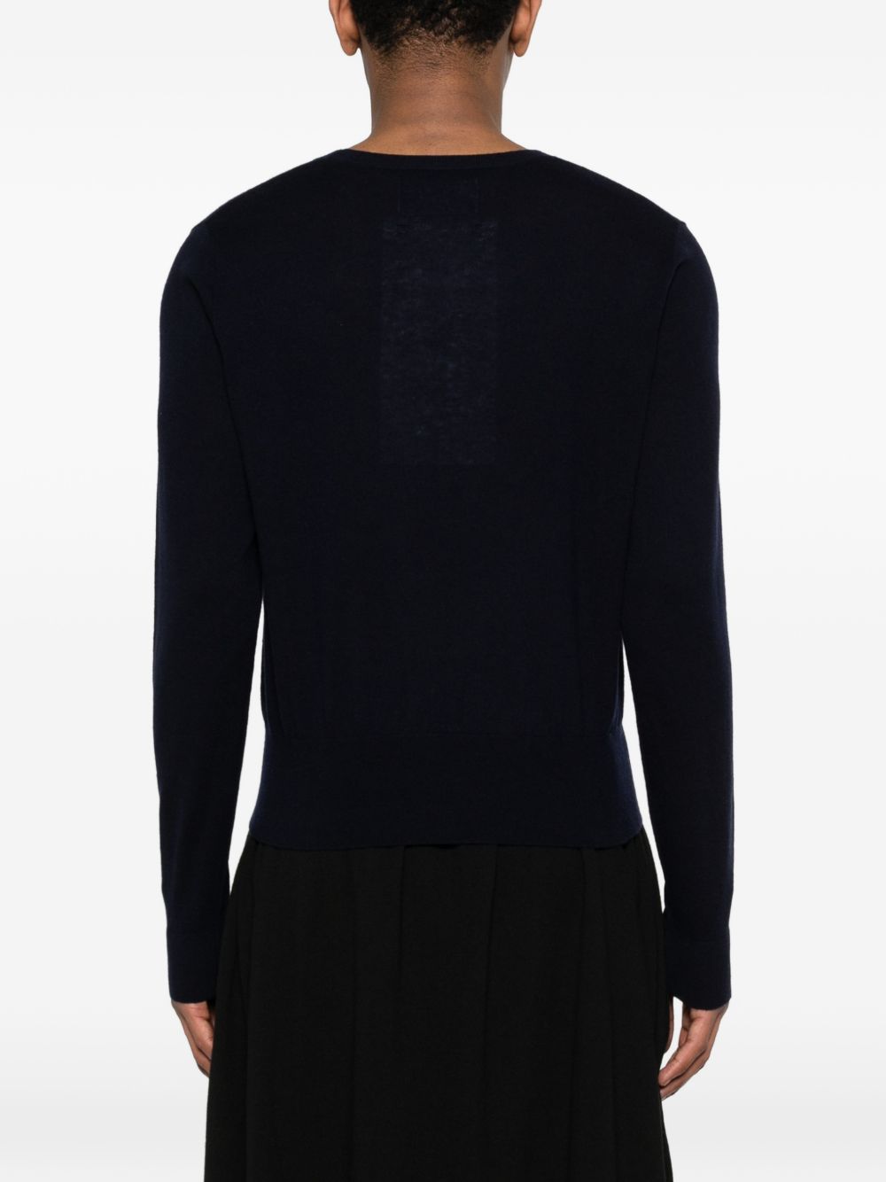 Extreme Cashmere V-neck striped cuffs Wool and cashmere v-necked sweater