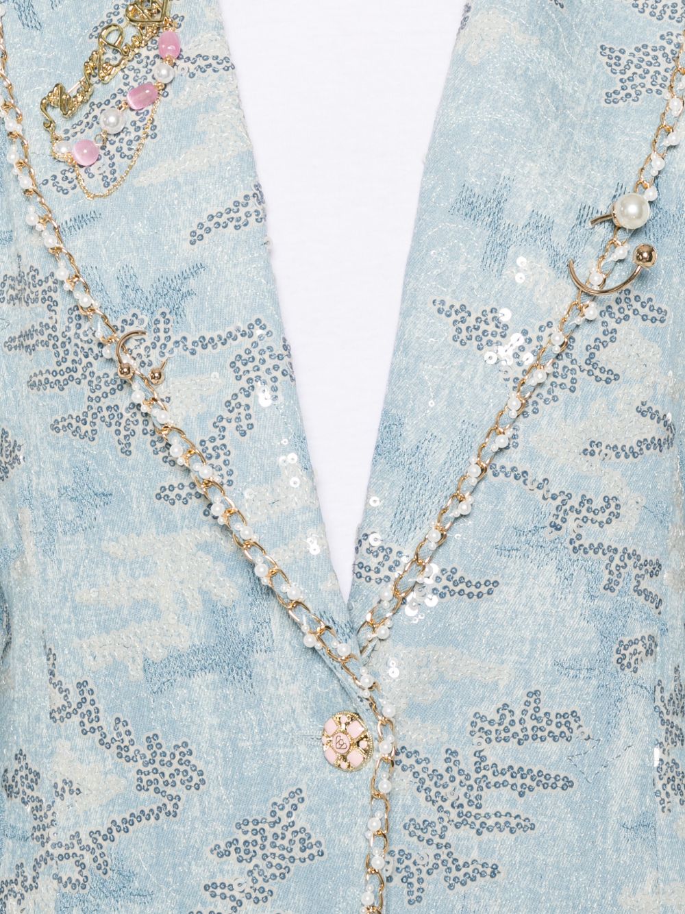 Minime Paris Printed single-breasted jacket