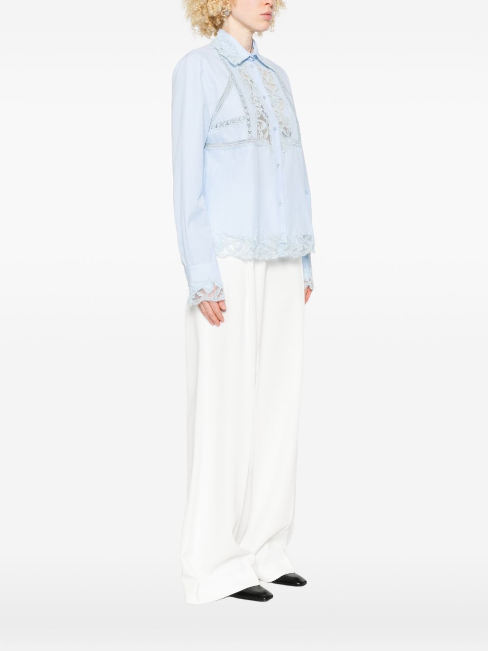 Ermanno Scervino Embroidered cotton shirt