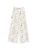 White Sand Printed wide-leg trousers