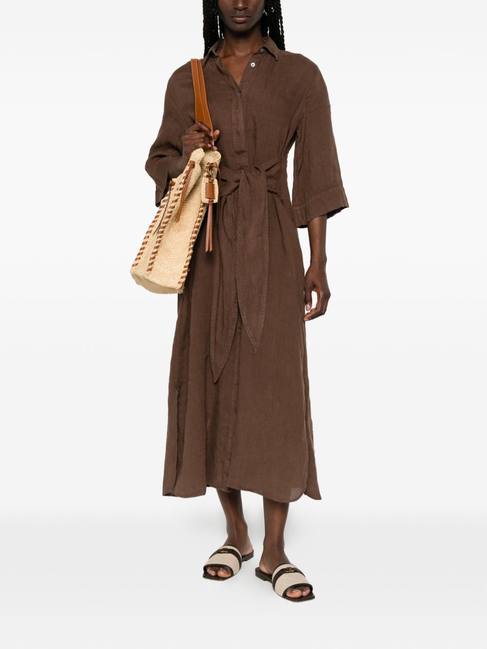 Archivio '67 Linen chemisier dress