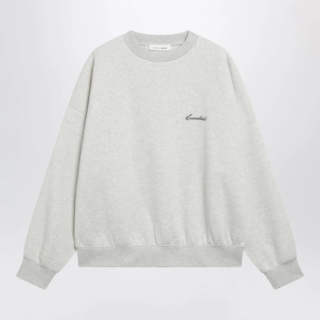 Fear of God Essentials Signature SS26 crewneck sweatshirt in fleece oatmeal