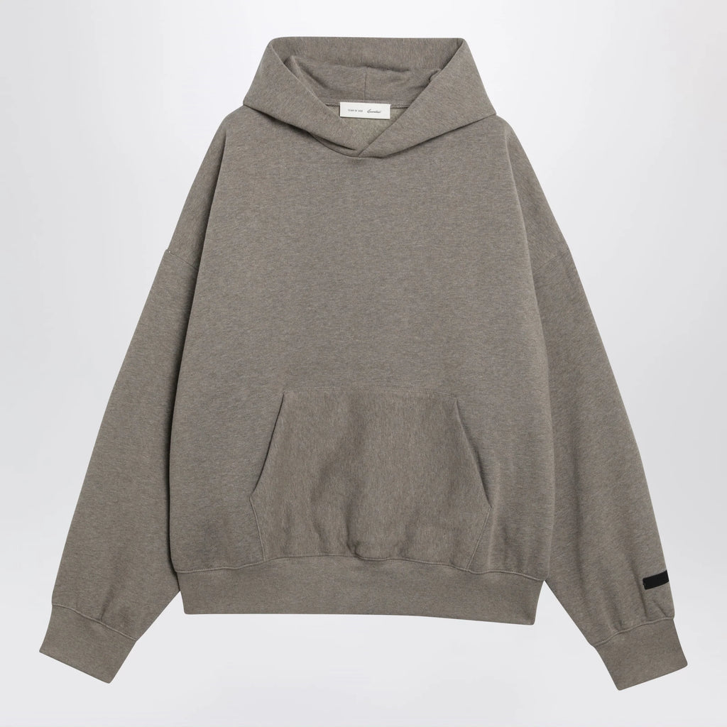 Fear of God Essentials Taupe cotton fleece hoodie