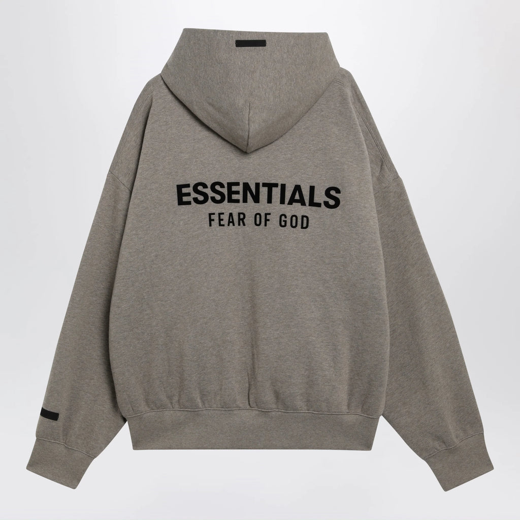 Fear of God Essentials Taupe cotton fleece hoodie
