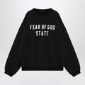 Fear of God Essentials Black sweatshirt with embroidered logo