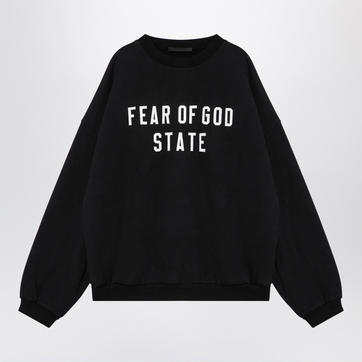 Fear of God Essentials Black sweatshirt with embroidered logo