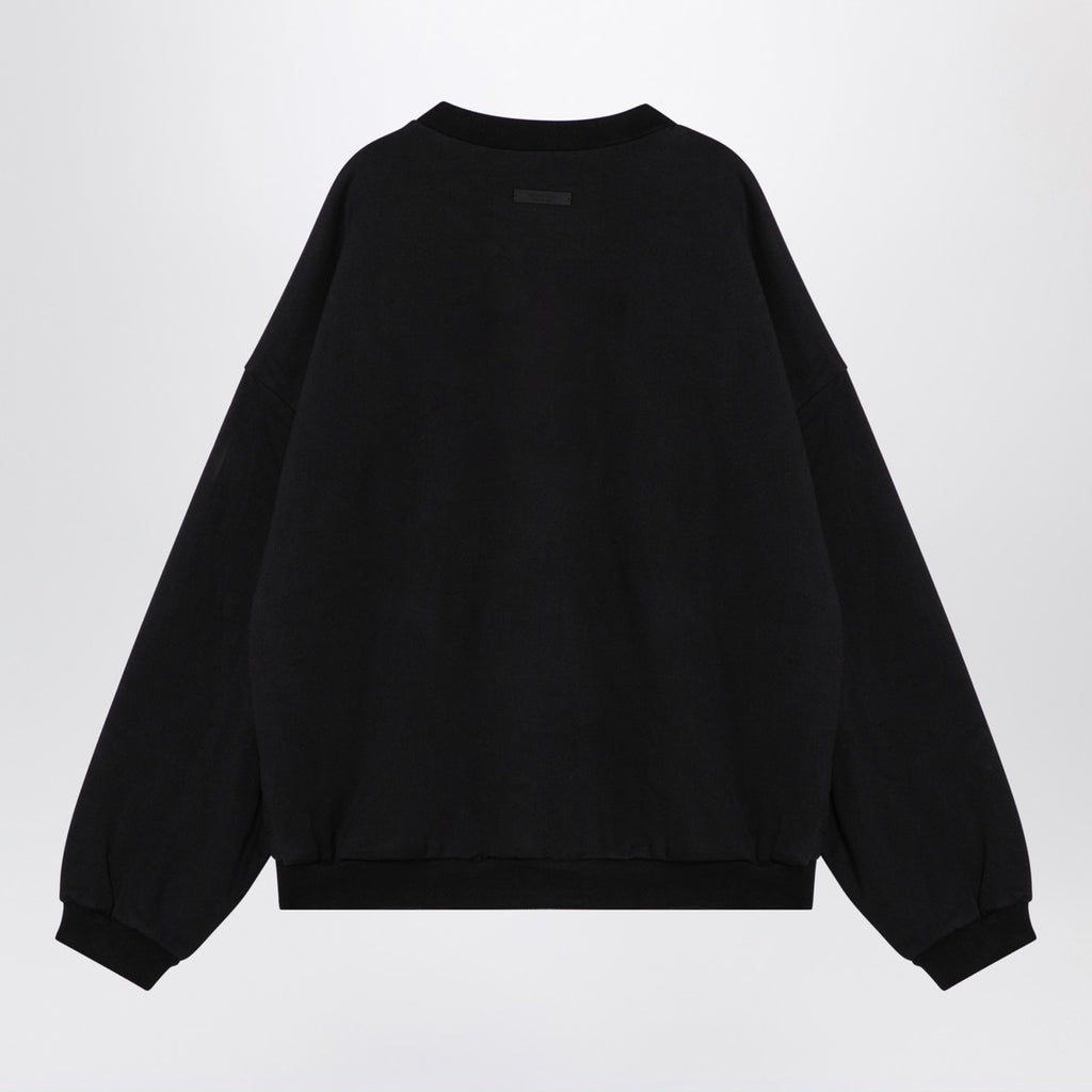 Fear of God Essentials Black sweatshirt with embroidered logo