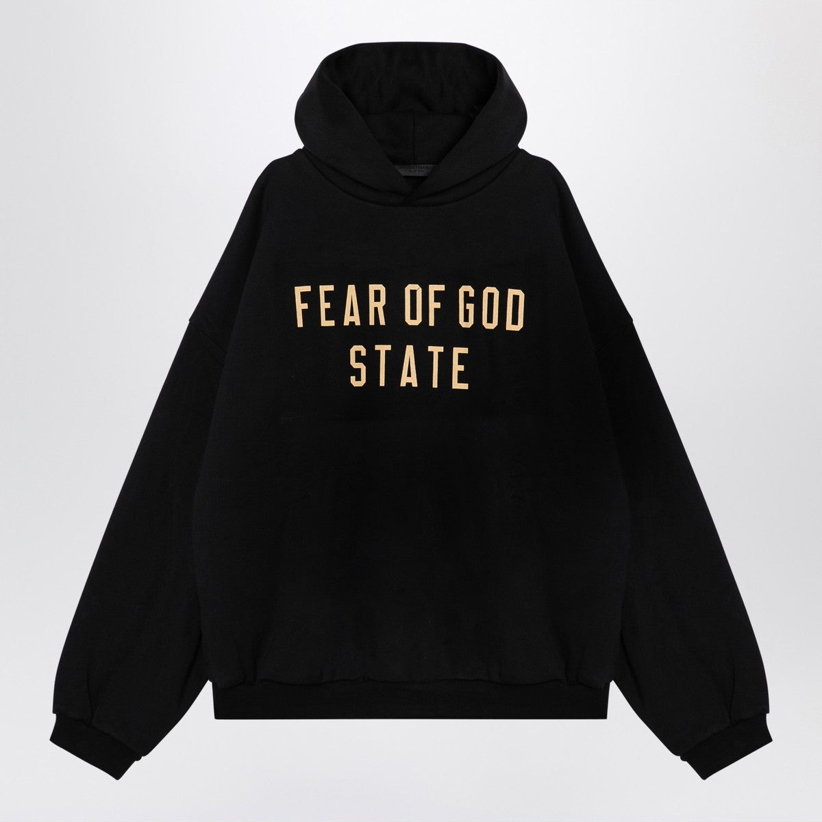Fear of God Essentials Black hoodie with logo