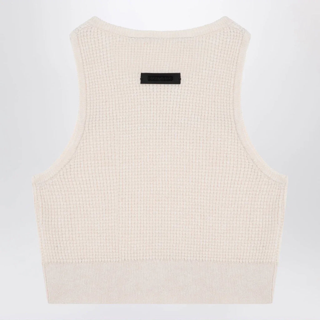 Fear of God Essentials Sporty white honeycomb tank top