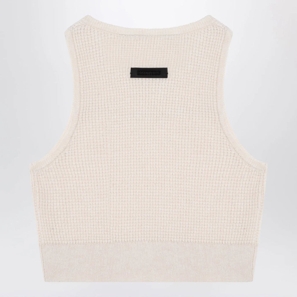 Fear of God Essentials Sporty white honeycomb tank top