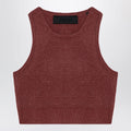 Fear of God Essentials Sporty burgundy honeycomb tank top