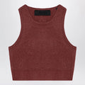 Fear of God Essentials Sporty burgundy honeycomb tank top