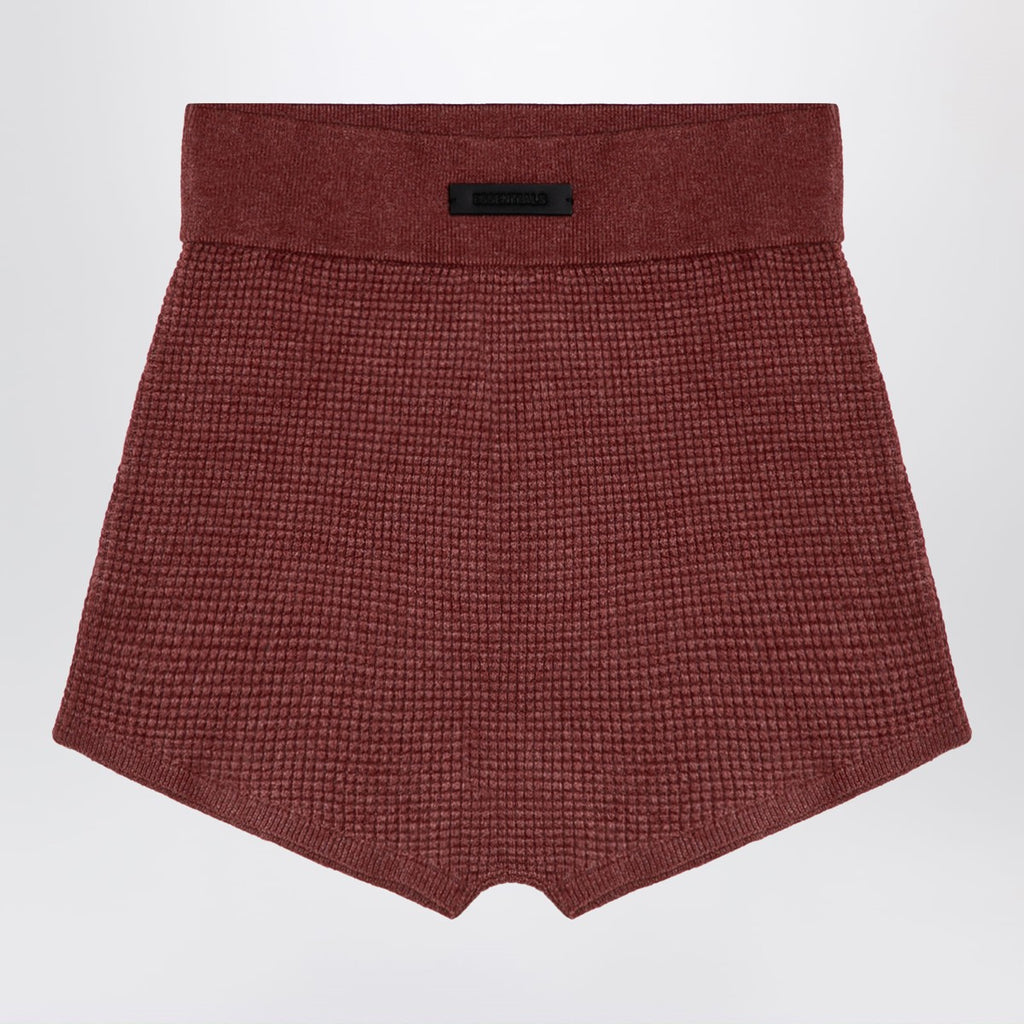 Fear of God Essentials Burgundy Honeycomb Short