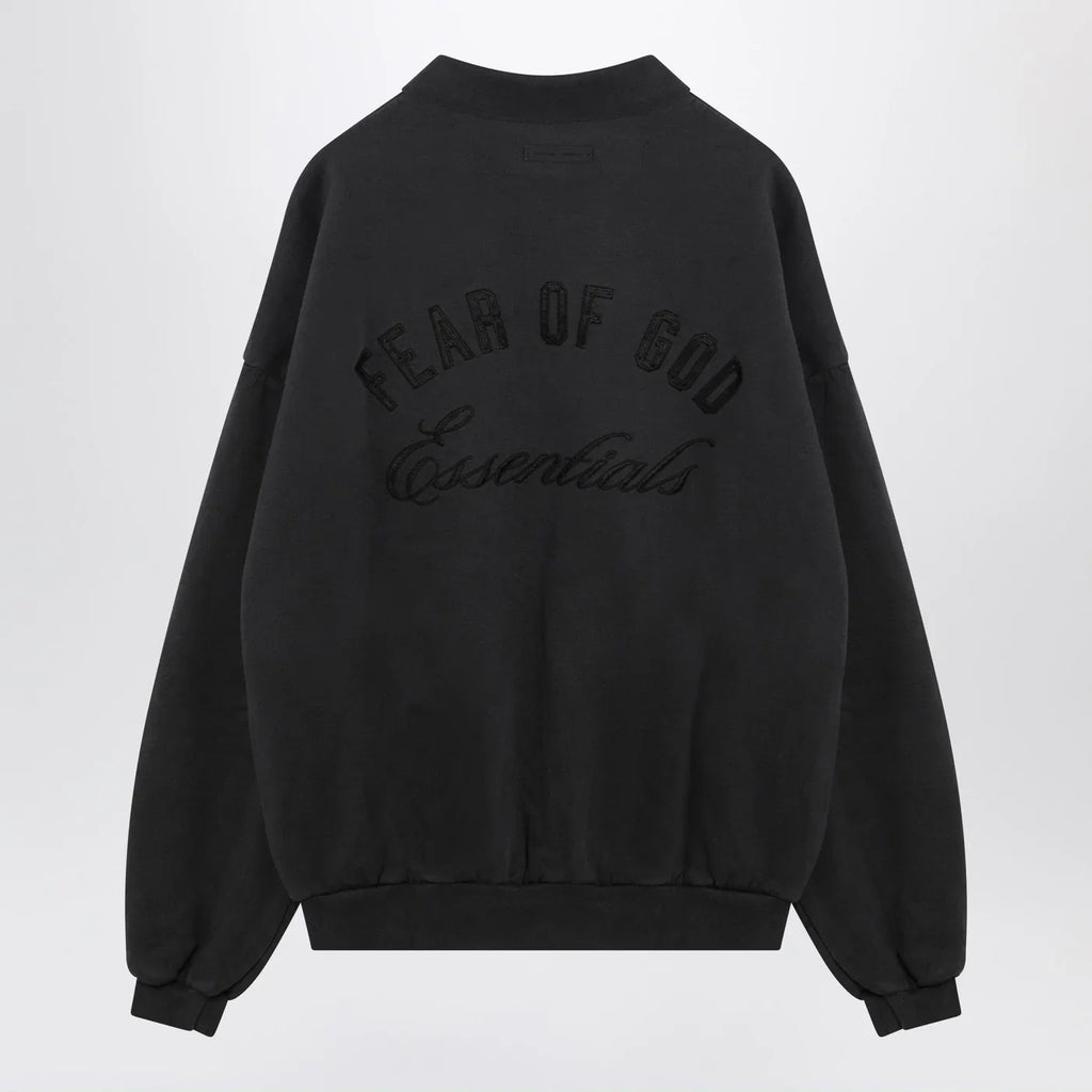 Fear of God Essentials Black washed polo sweatshirt