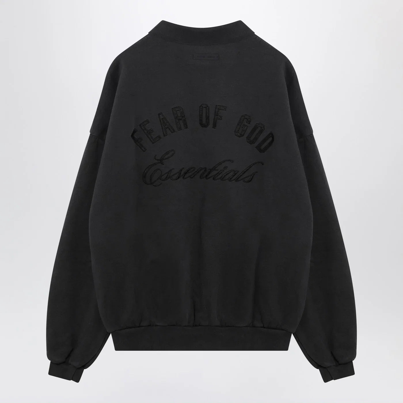 Fear of God Essentials Black washed polo sweatshirt