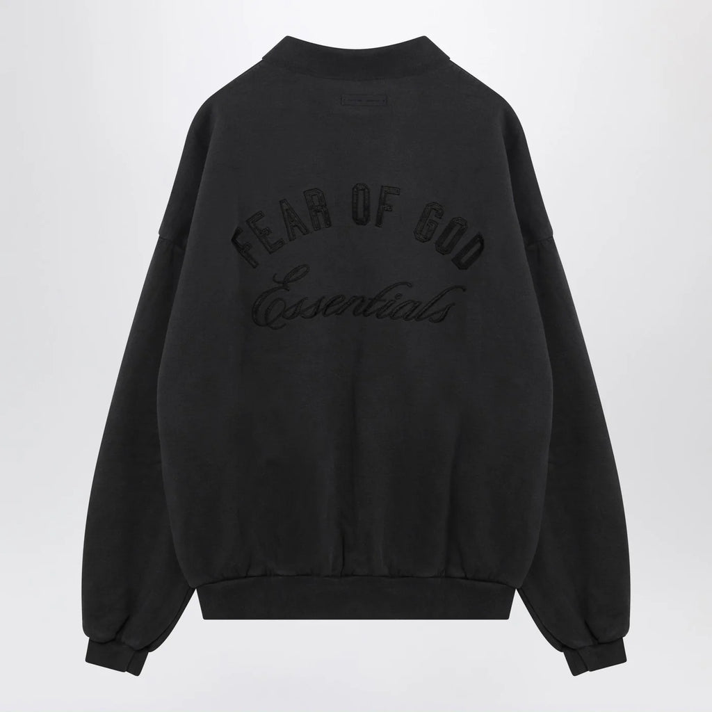Fear of God Essentials Black washed polo sweatshirt