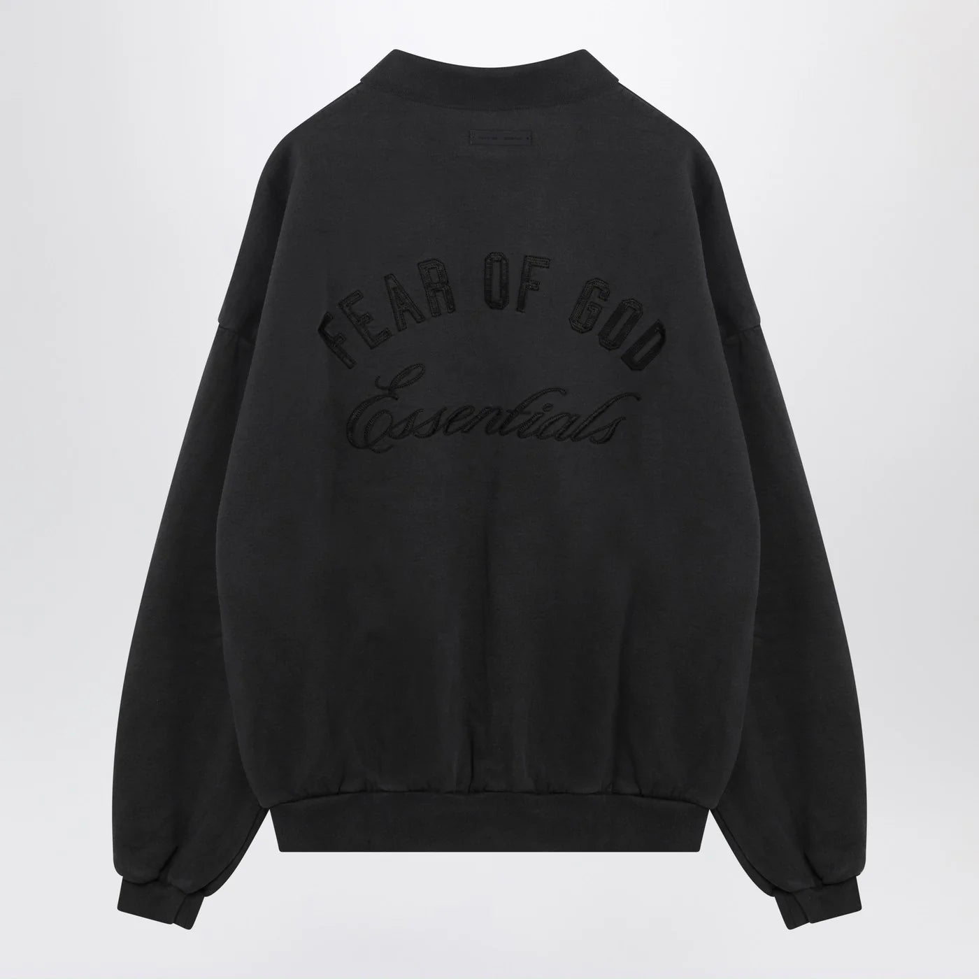 Fear of God Essentials Black washed polo sweatshirt