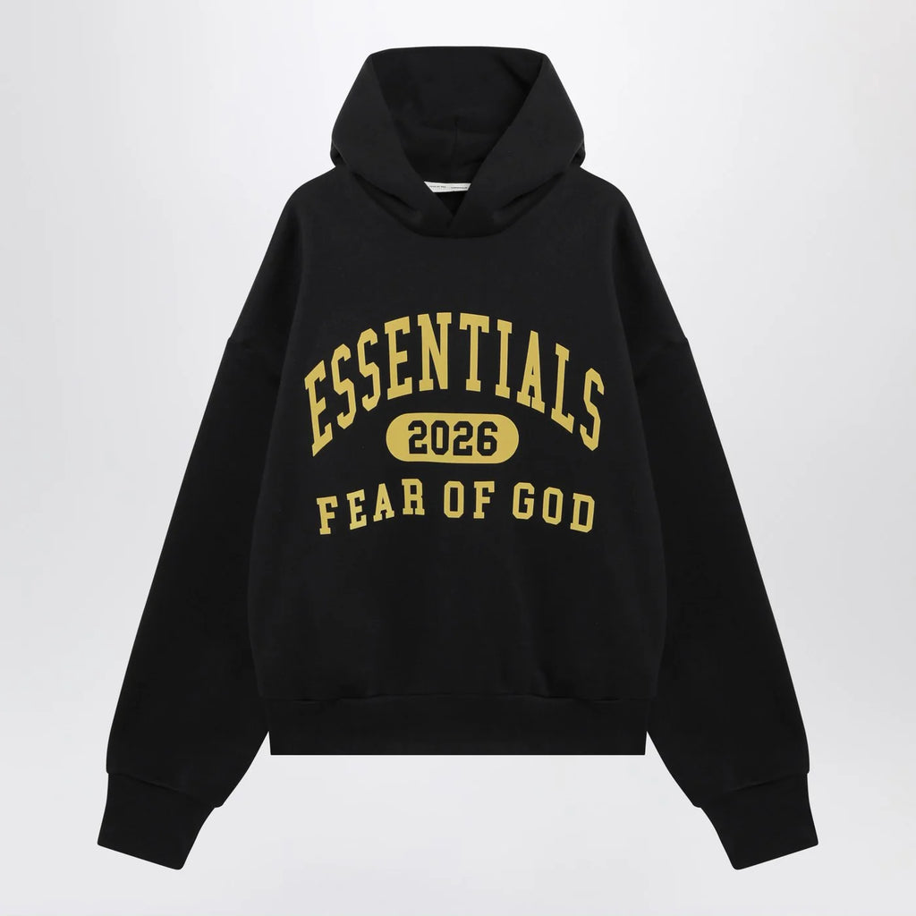 Fear of God Essentials Black washed sweatshirt with logo print
