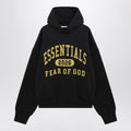Fear of God Essentials Black washed sweatshirt with logo print