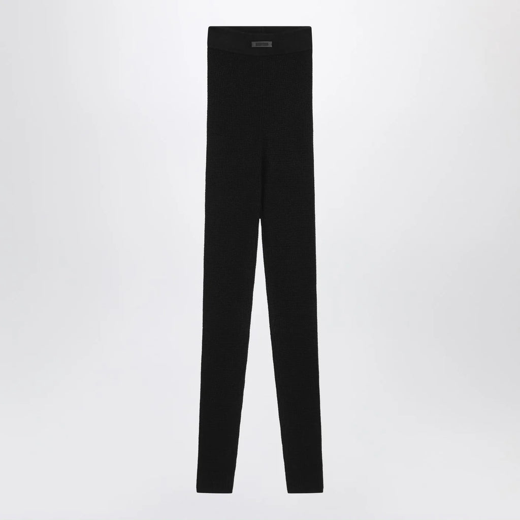 Fear of God Essentials Black leggings in stretch Waffle fabric