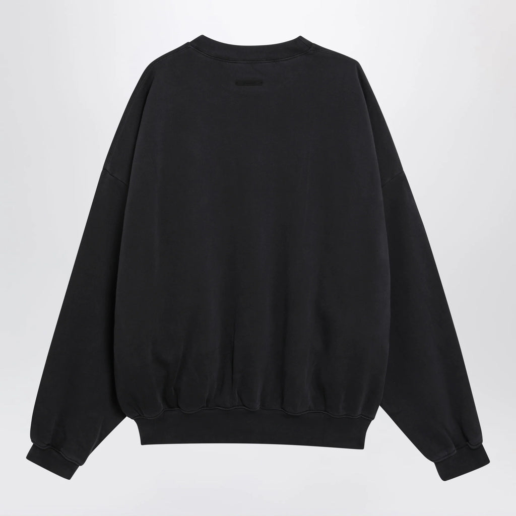 Fear of God Essentials Training 90s black cotton fleece sweatshirt