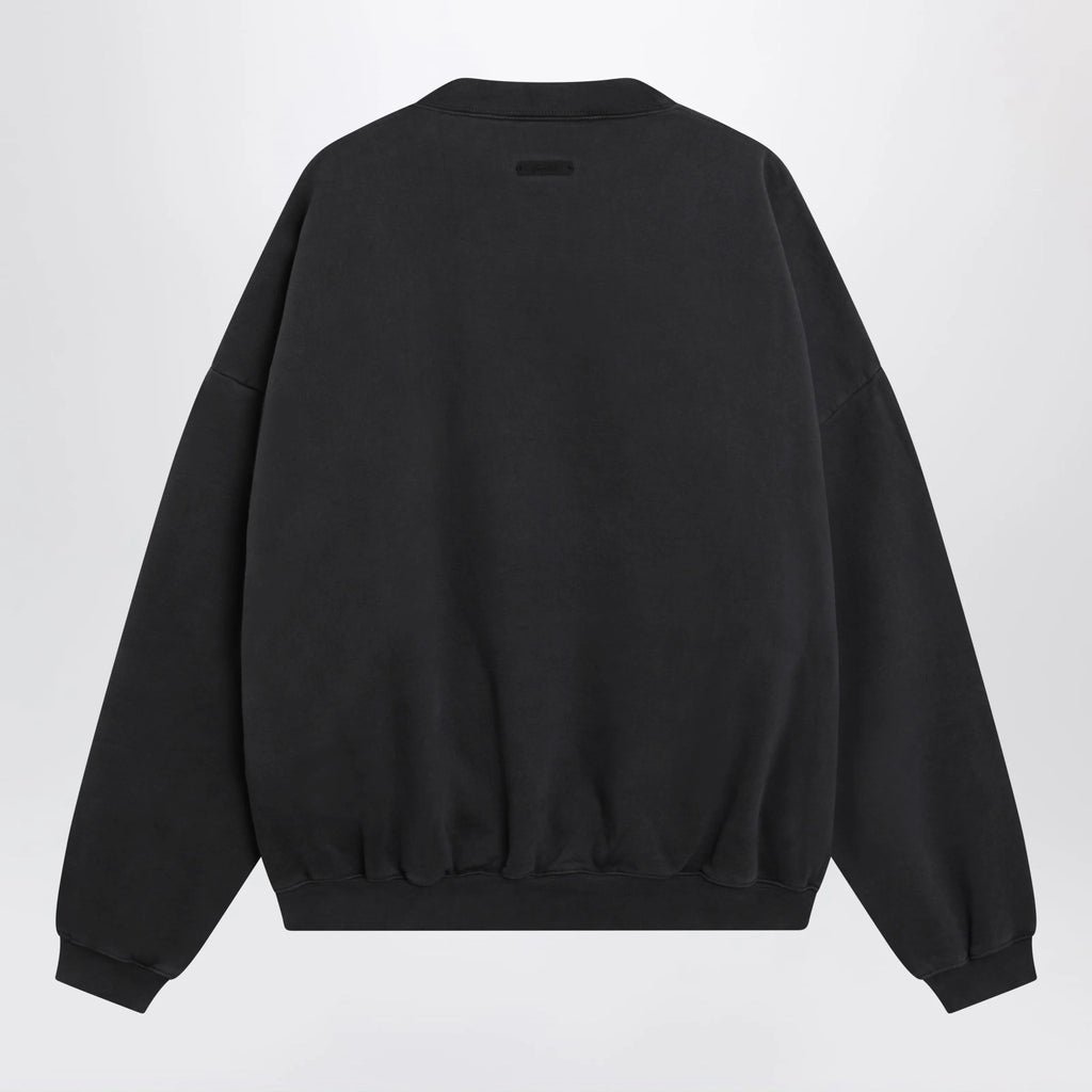 Fear of God Essentials Black cotton crewneck sweatshirt