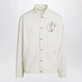 Moncler Genius White Satsuma shacket in canvas and nylon