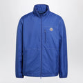 Moncler Arrakis rainwear jacket in bright blue with removable hood