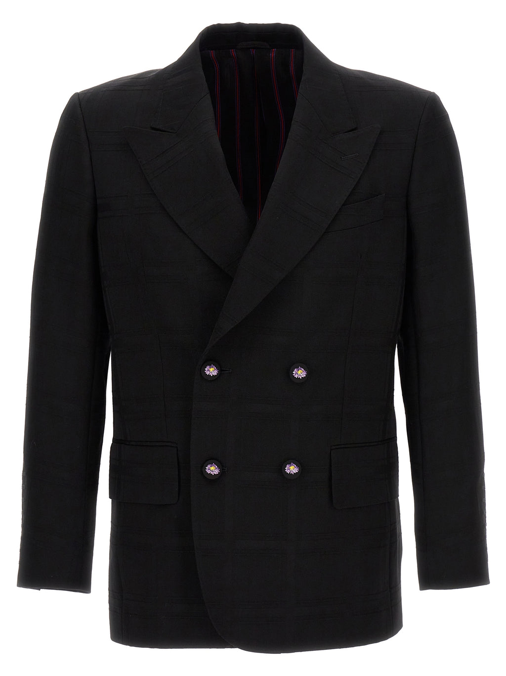 Etro Check Double-breasted Blazer