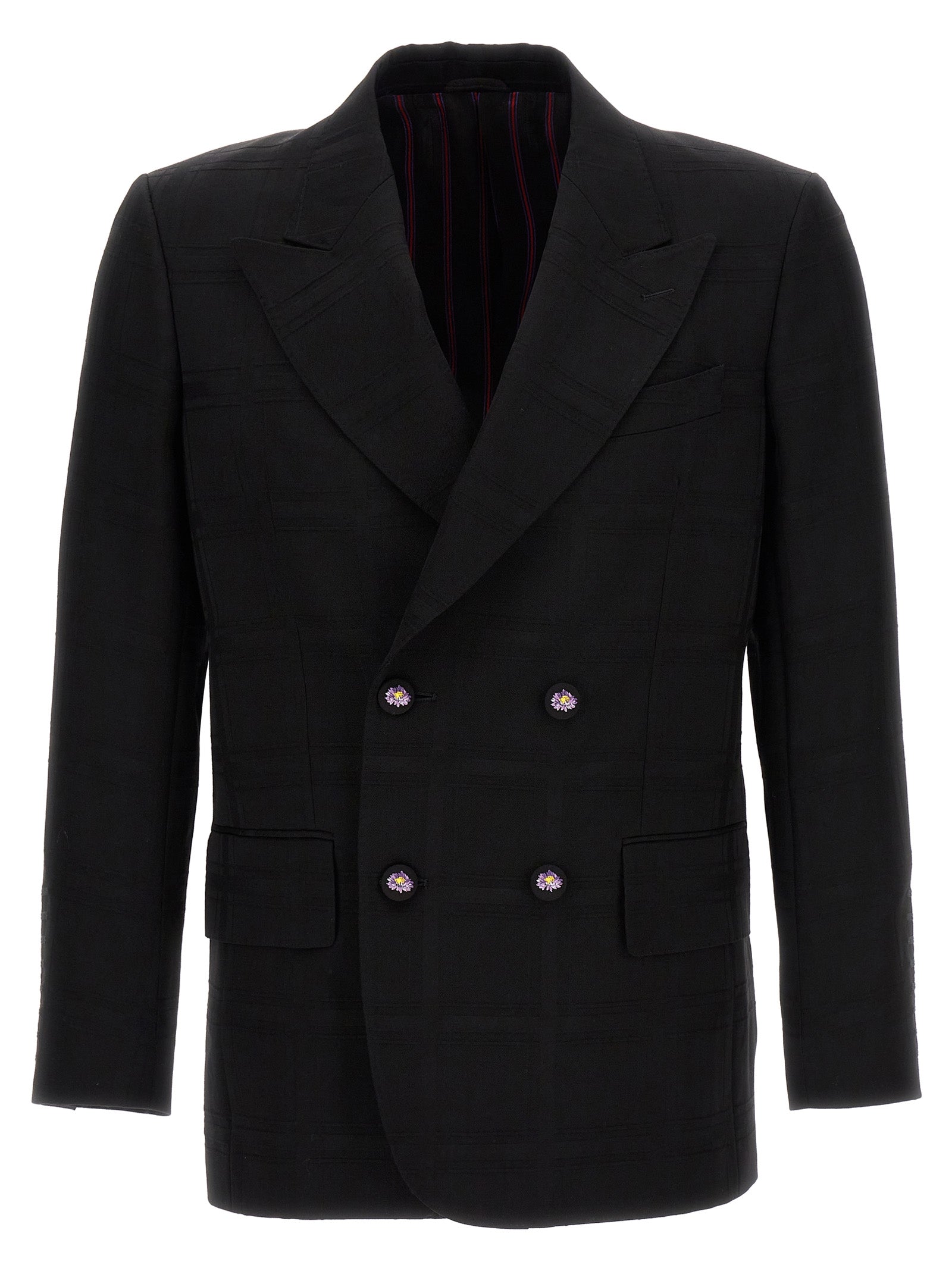 Etro Check Double-breasted Blazer
