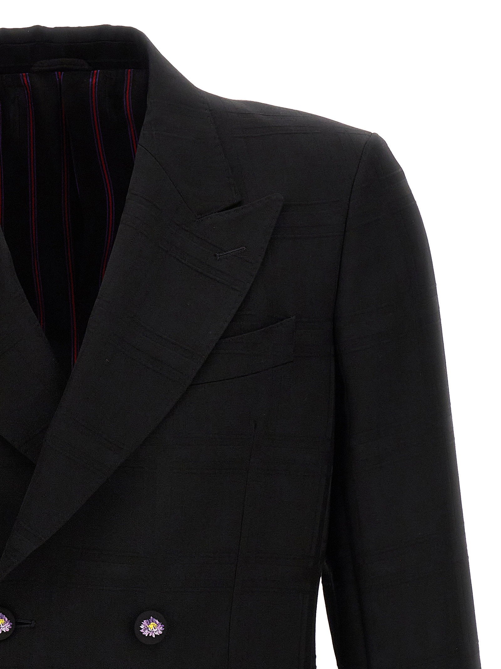 Etro Check Double-breasted Blazer