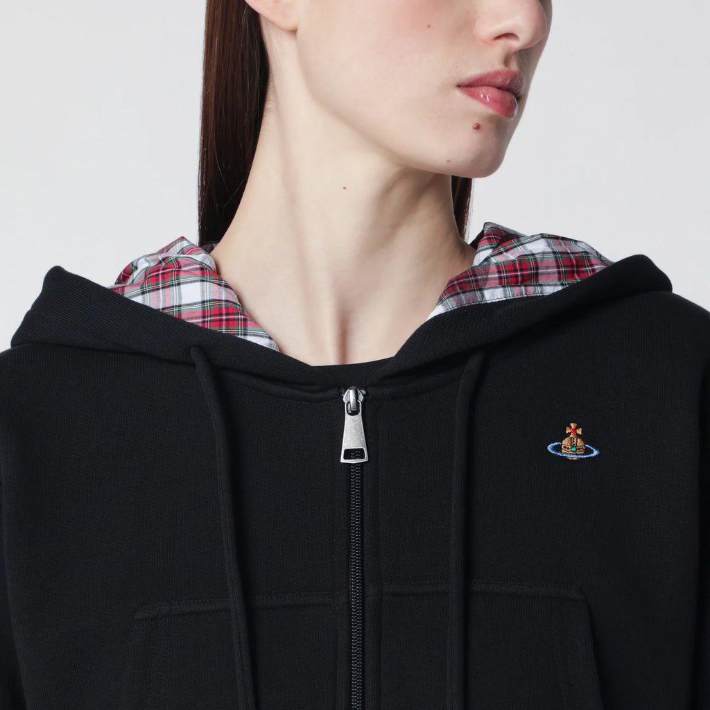Vivienne Westwood Black cropped sweatshirt with Orb logo