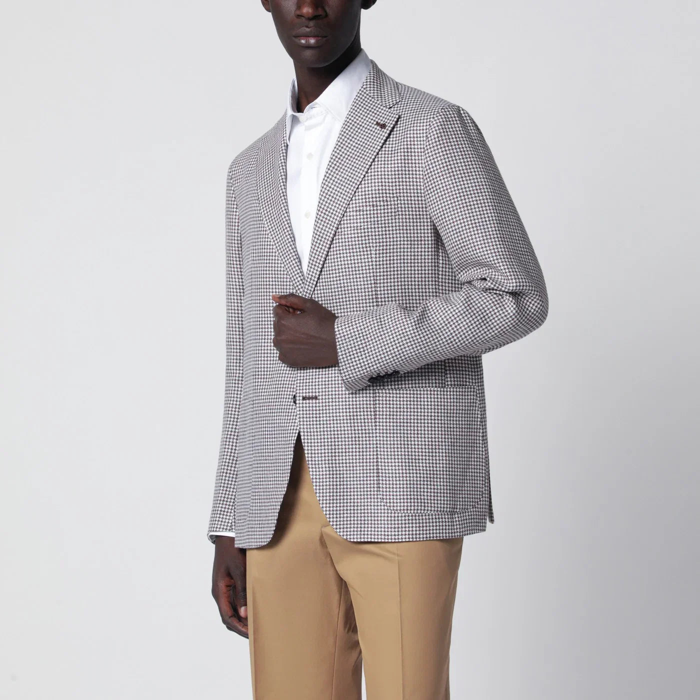 Tagliatore Single-breasted jacket with brown pattern