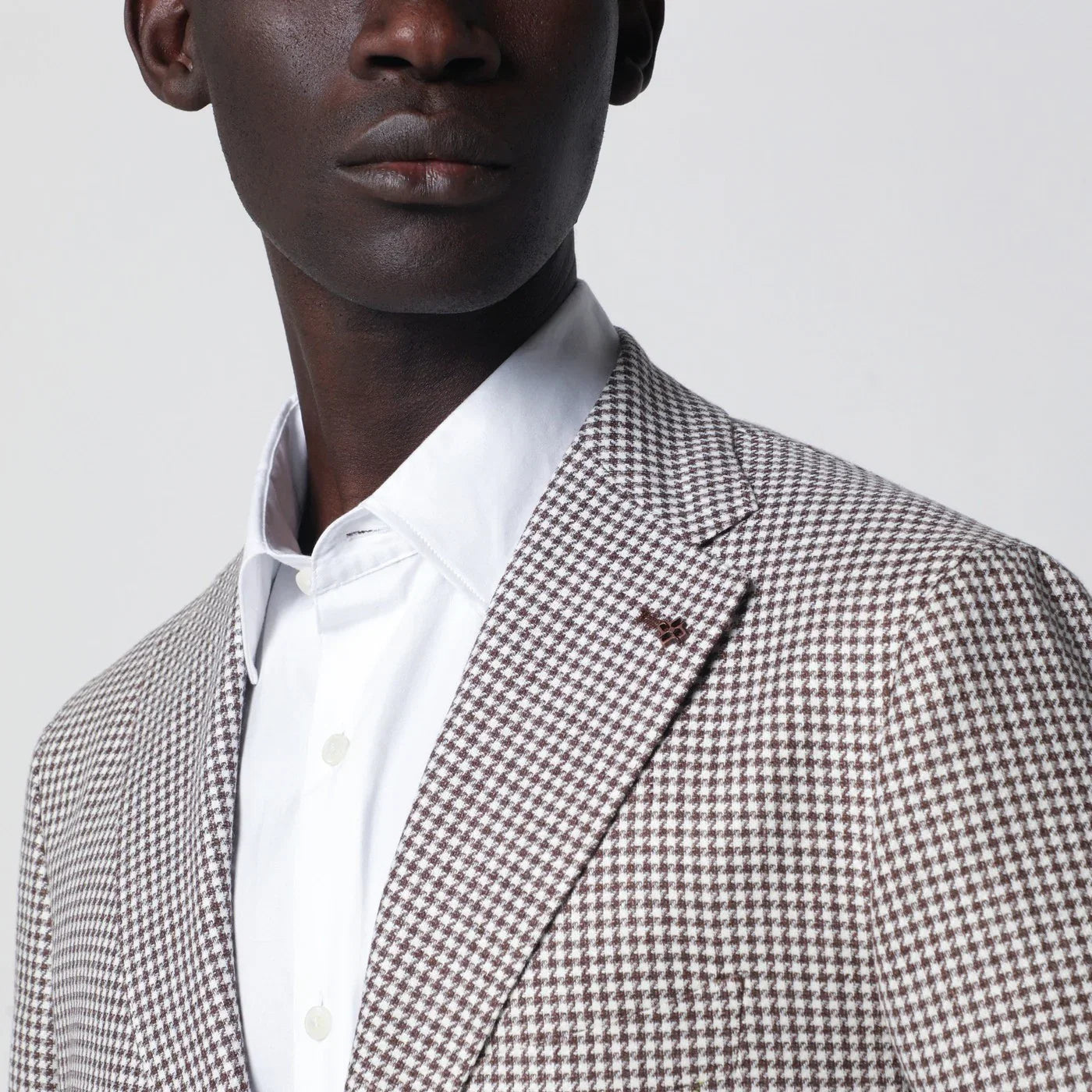 Tagliatore Single-breasted jacket with brown pattern