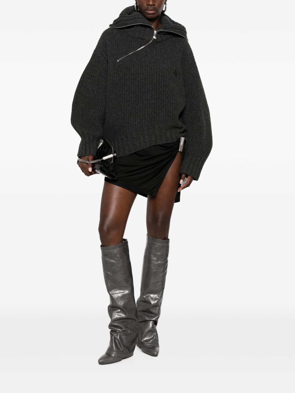 THE ATTICO Sweaters DARK GREY